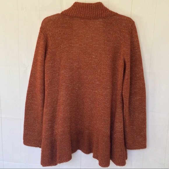 Dress Barn Open Cardigan Drape Front Sweater Medium - Picture 3 of 3